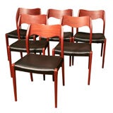 Set of 6 Dining Chairs by Niels Otto Møller