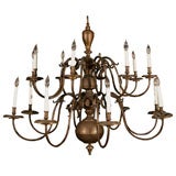 Large 16 Arm Brass Chandelier