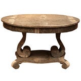 Lyre Based Galvanized Console Table