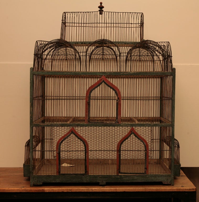 Grand French 19th c. architectural birdcage 6