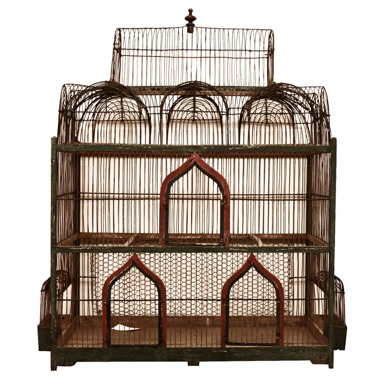 Grand French 19th c. architectural birdcage
