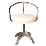 Modernist Lucite Swivel Vanity Stool by Charles Hollis Jones