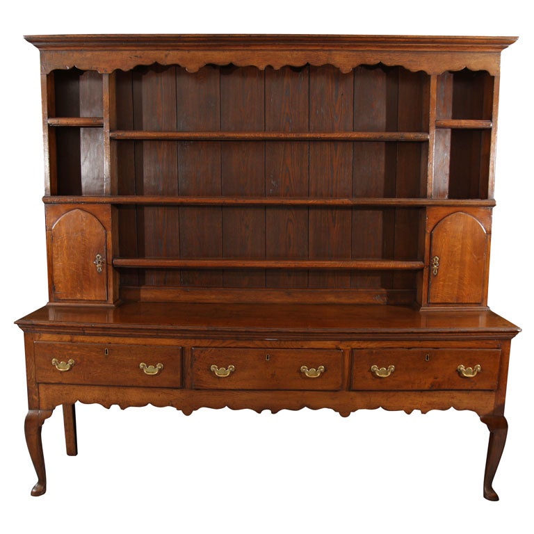 Large Inlaid Limed Oak Welsh Dresser at 1stDibs limed oak dresser