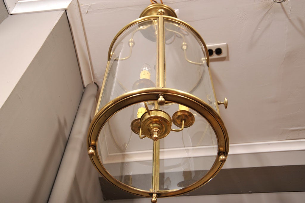 19th Century Georgian Brass Circular Lantern For Sale