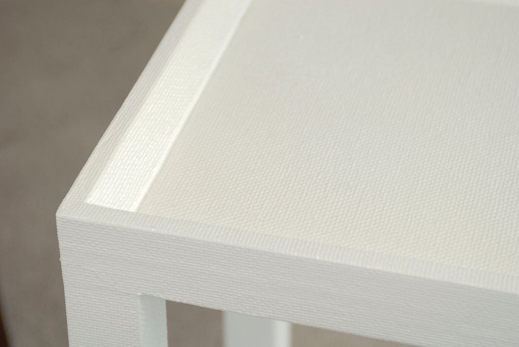 White Rectangle Side Table
