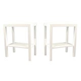 White Rectangle Side Table