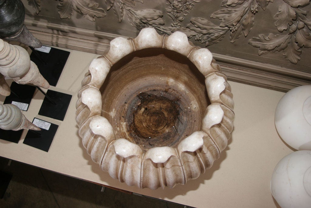 A Marble Lotus Planter at 1stDibs