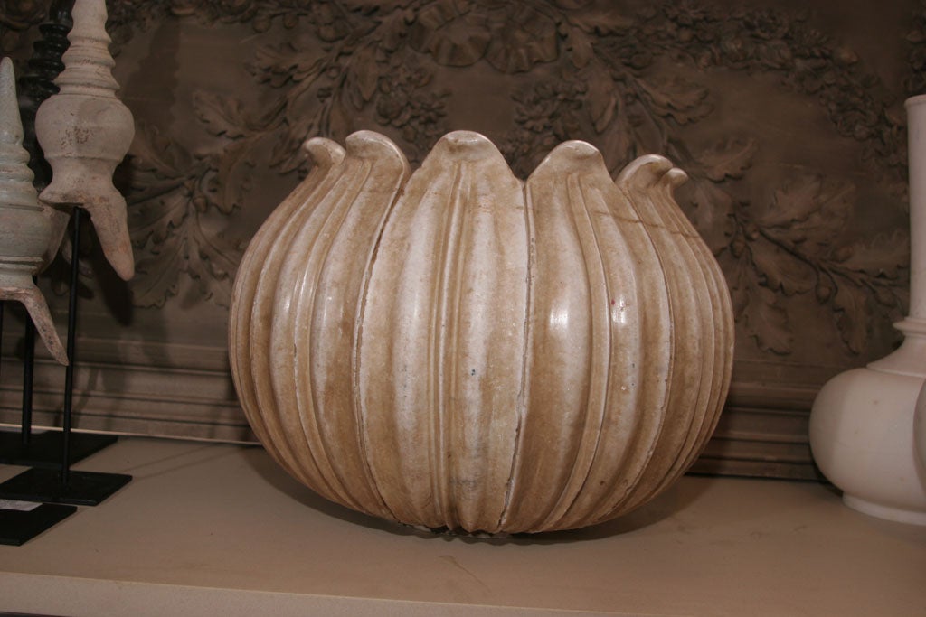 A Marble Lotus Planter at 1stDibs