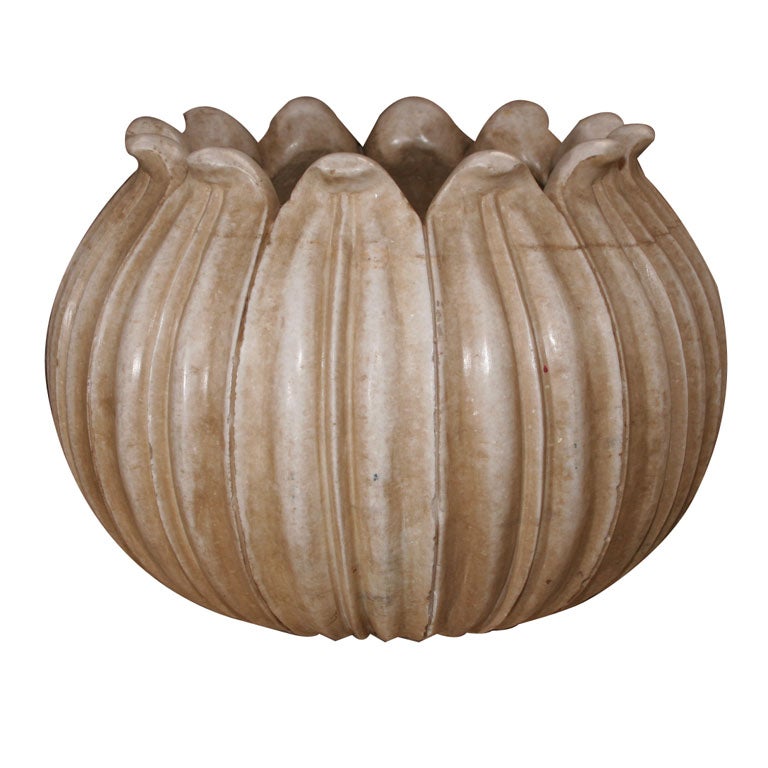 A Marble Lotus Planter at 1stDibs