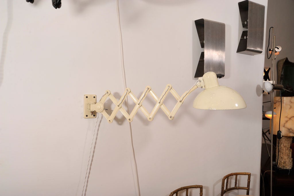 Pair of Scissor Lamps by Christian Dell at 1stdibs