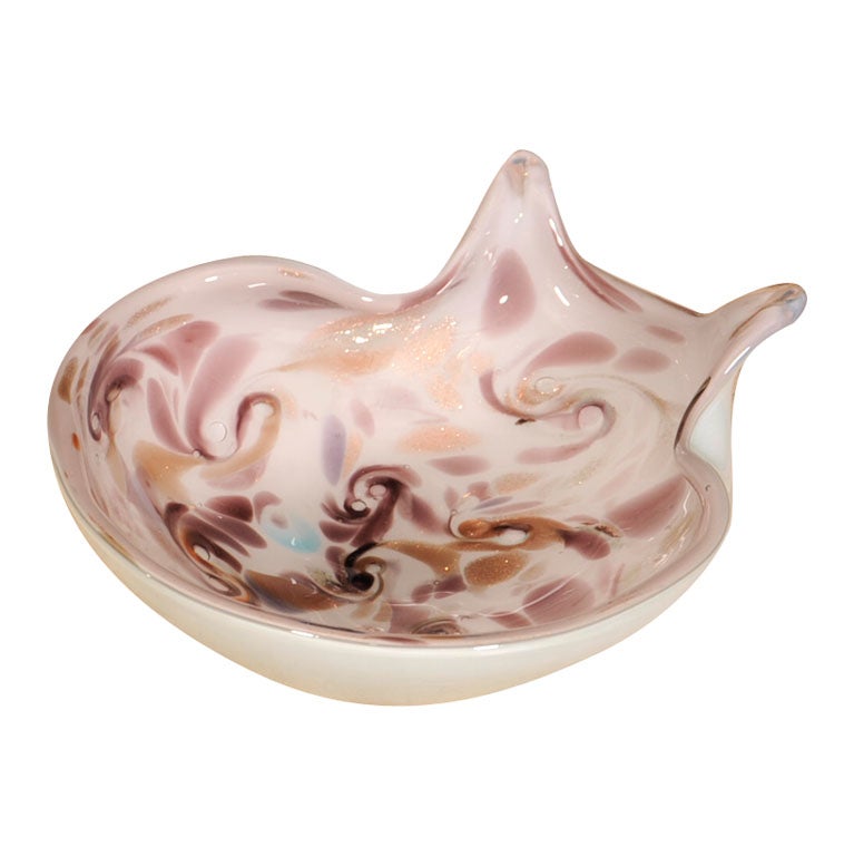 Escargot Vintage Murano Dish