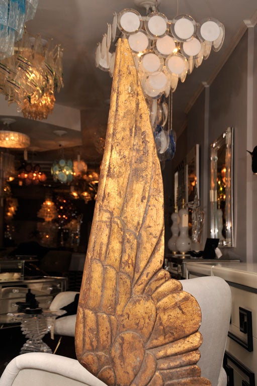French ANGEL WINGS IN 24 KARAT GOLD PAPIER-MACHE SCULPTURES