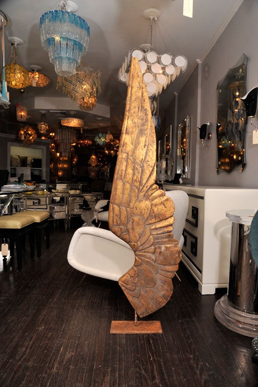 Wood ANGEL WINGS IN 24 KARAT GOLD PAPIER-MACHE SCULPTURES