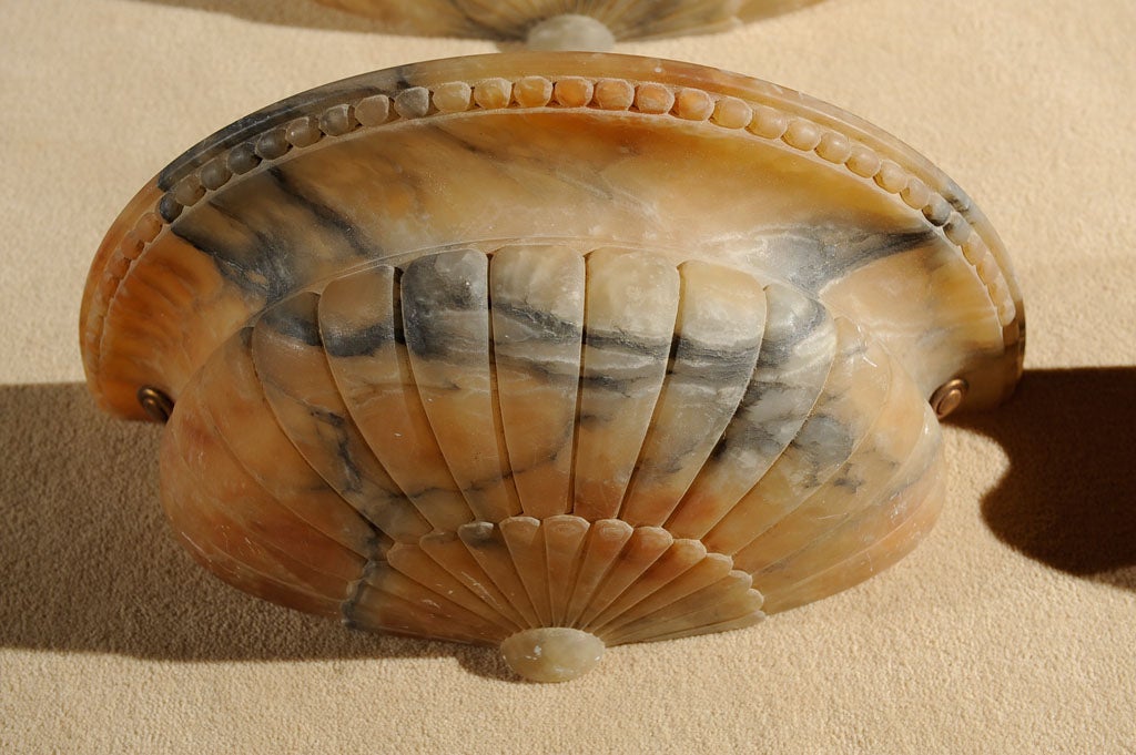 Art Deco alabaster sconces