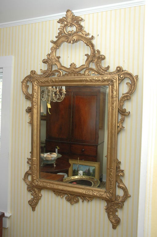 19th Century Italian Venetian Giltwood Mirror For Sale 5