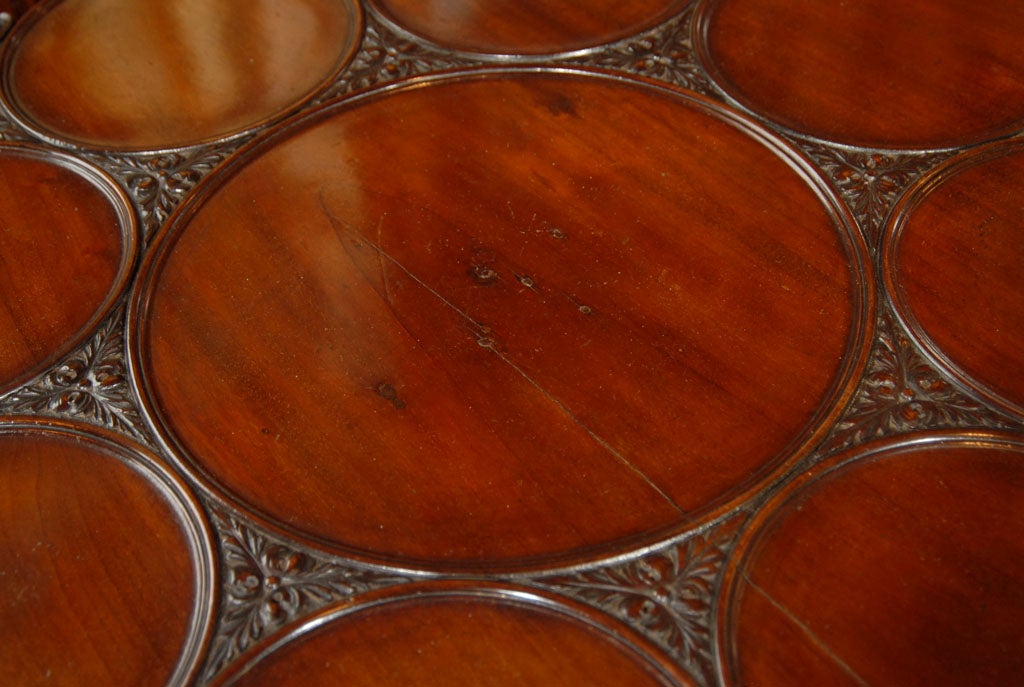 Brass English Tilt-Top Supper Table of Mahogany