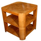 Art Deco Three-Tiered Occasional Table of Walnut