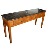 Continental Console Server of Cherry with Marble Top