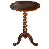 English Occasional Table of Turned Mahogany