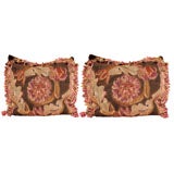 A pair French needlepoint cushions