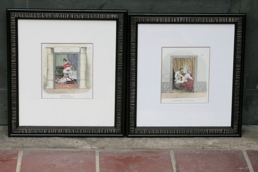 Groupe de sept gravures érotiques françaises 3