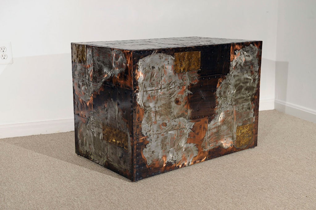 Paul Evans Copper Bronze & Pewter patchwork tables