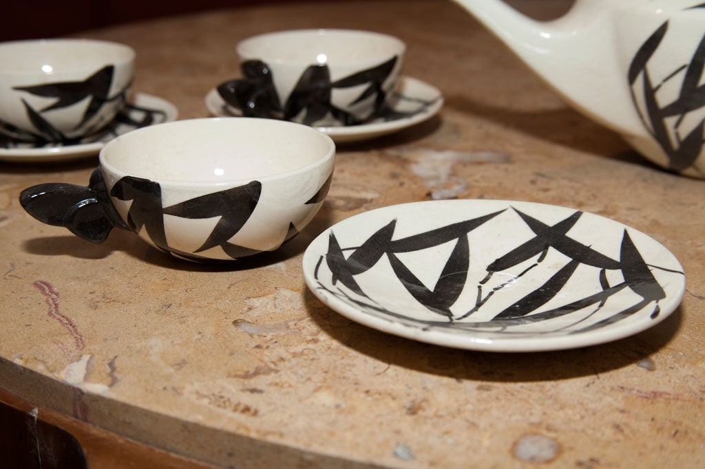 Mid-20th Century Raoul Lachenal: c. 1930 Art Deco Ceramic Tea Set