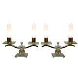 Vintage French Art Deco Pair of Table Lamps - 1940