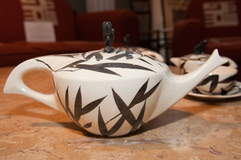 Raoul Lachenal c. 1930 Art Deco Ceramic Tea Set at 1stDibs