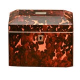 Tortoise shell tea caddy