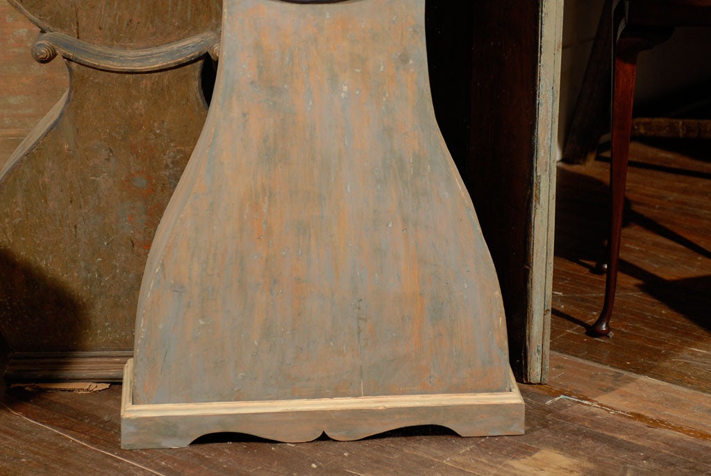 Painted 19th Century Swedish Grandfather Style Clock, Sometimes Known as a Mora Clock
