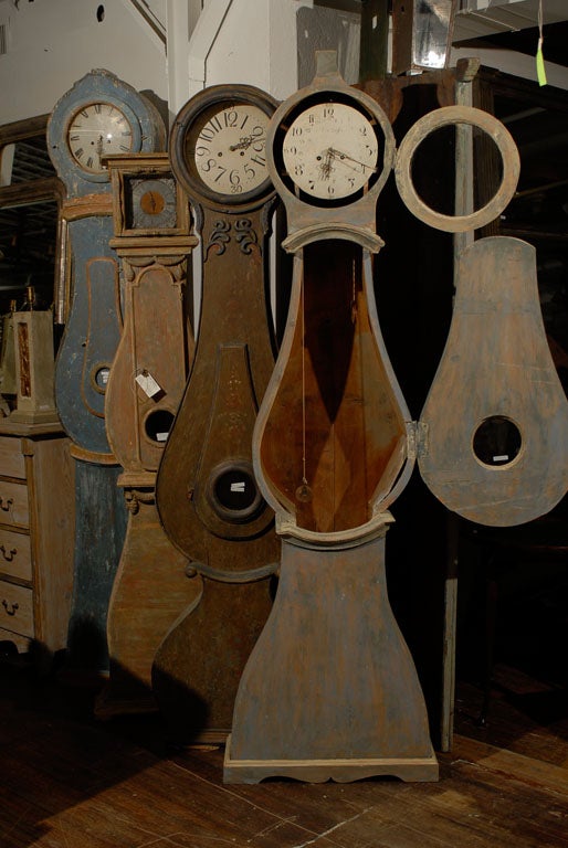 19th Century Swedish Grandfather Style Clock, Sometimes Known as a Mora Clock 1