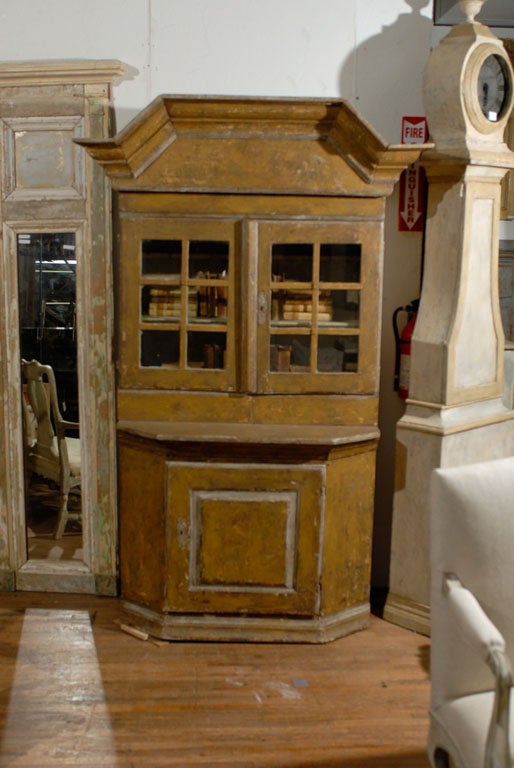 A Swedish 18th Century Painted Wood Cabinet