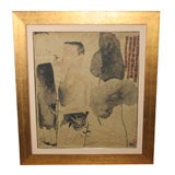 Ink on silk from Chinese artist