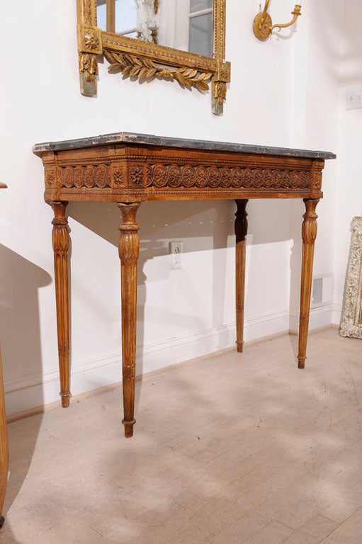 Pair Of Louis XVI Style Pine Hall Console Tables