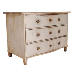 Three Drawer Light Blue Painted Commode