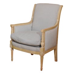 Light Blueish Green Painted Directoire Style Bergere
