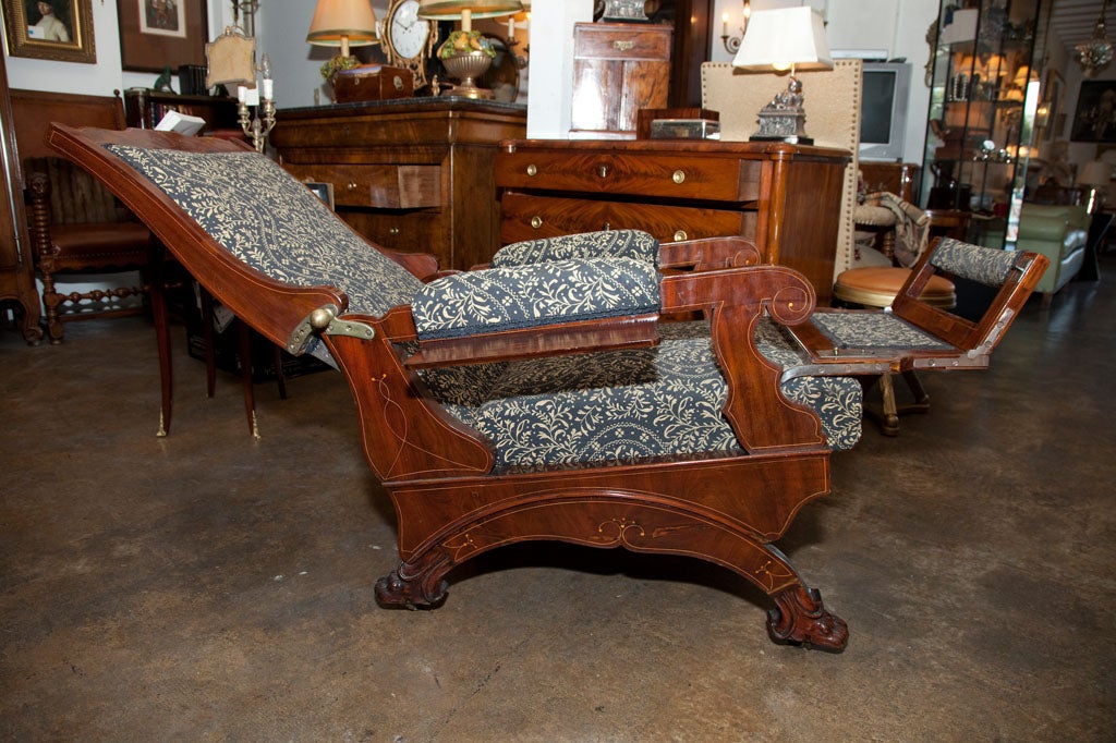 Fabric Biedermeier Library Recliner