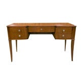 Moderne polished mahogany writing console table