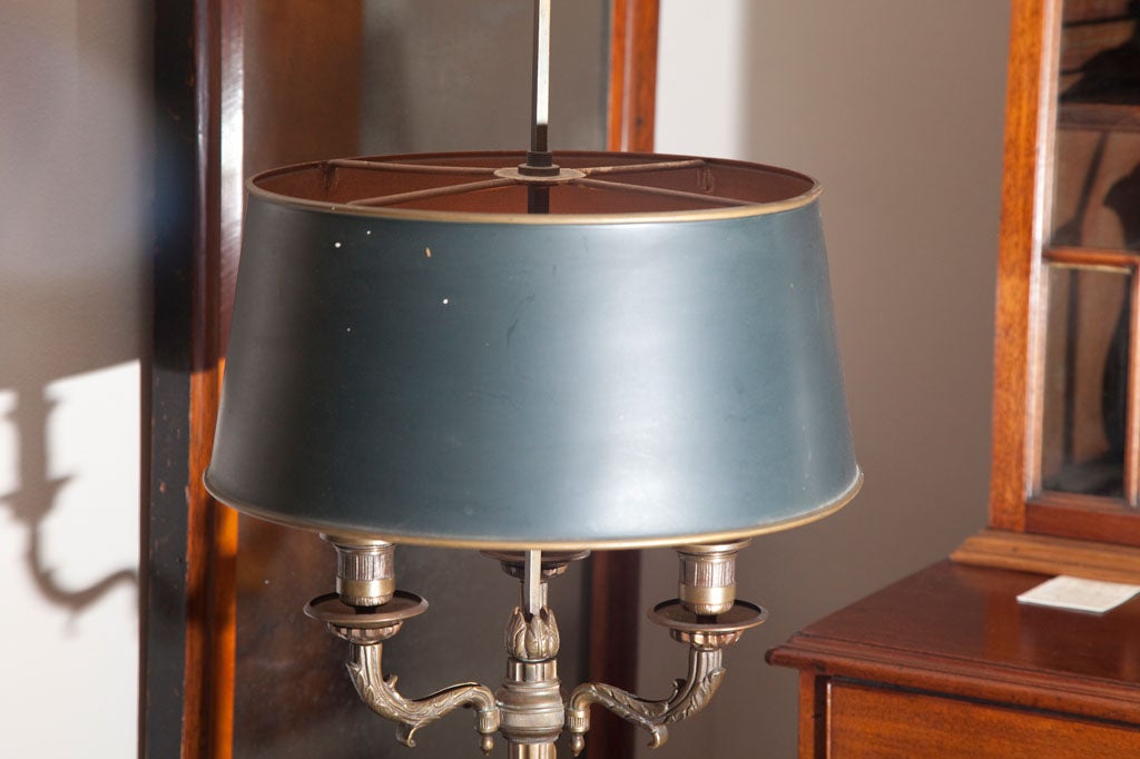 Bouillotte or Candlestick Table Lamp from Late 19th Century France In Good Condition For Sale In Los Angeles, CA