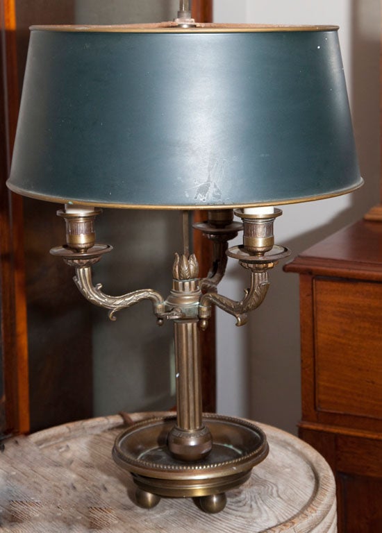 Bouillotte or Candlestick Table Lamp from Late 19th Century France For Sale 5