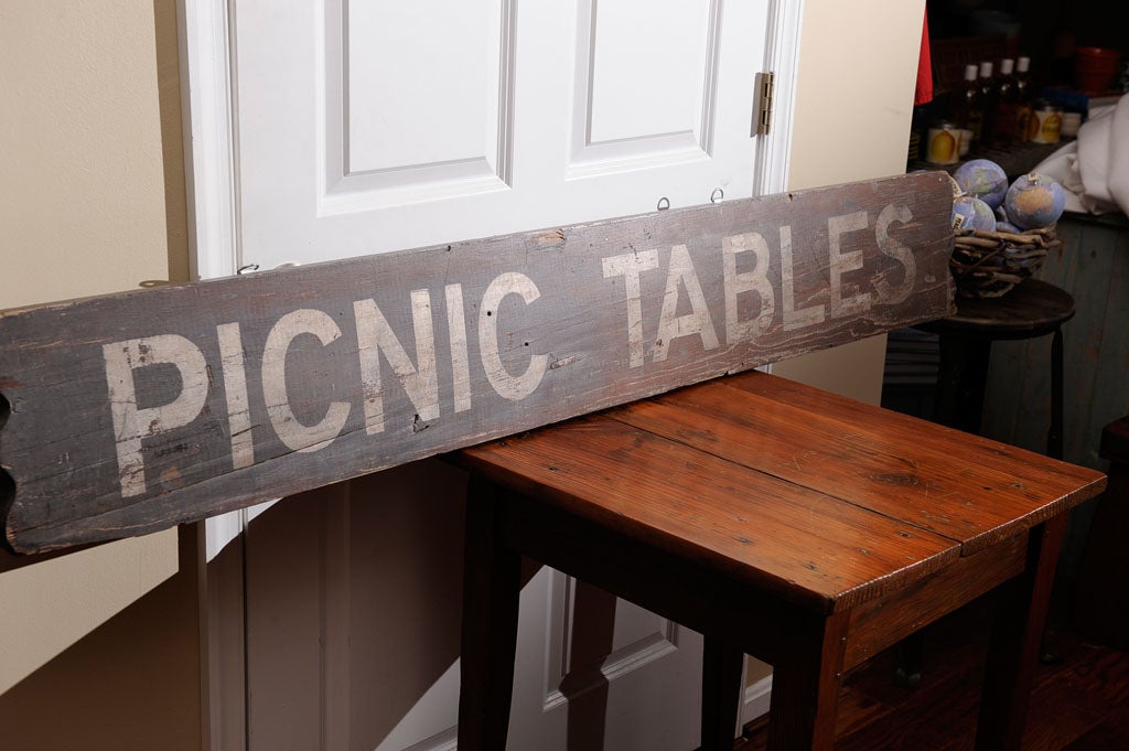 Vintage Picnic Tables Sign