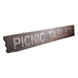 Vintage Picnic Tables Sign