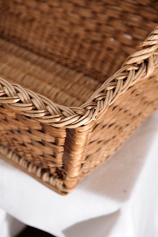 Gorgeous old basket used in homes and markets in France.  We have four of similar sizes.  They are sturdy and strong - ready to take on whatever you want to put in them.  Please contact us for precise measurements.  Price is per basket.