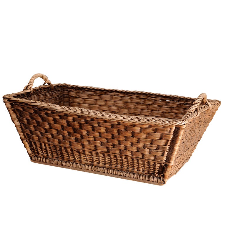 Vintage French Market Basket For Sale