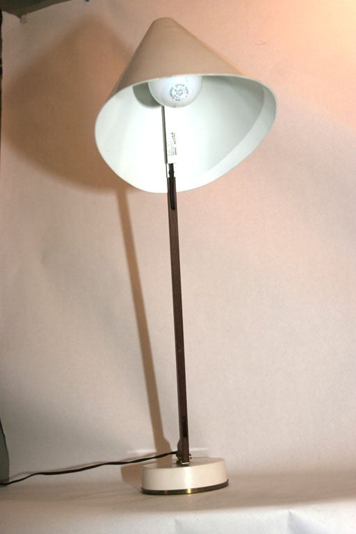 Wood A 1950's Modernist Table Lamp sgd Hans Agne Jakobsson Markaryd