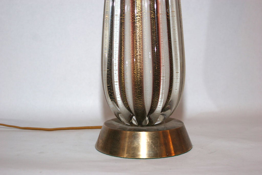 Seguso. Table lamp Murano art glass, Italy, 1950s
New sockets and rewired
Shade not included.