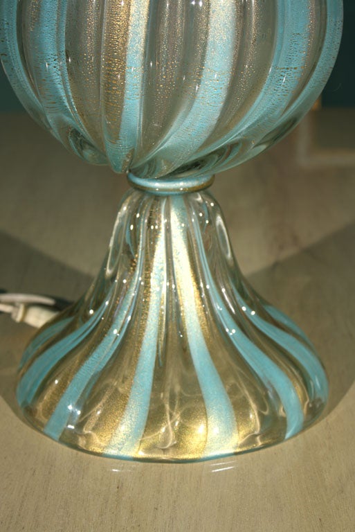 Mid-20th Century Tall Venetian Murano Glass Lamp