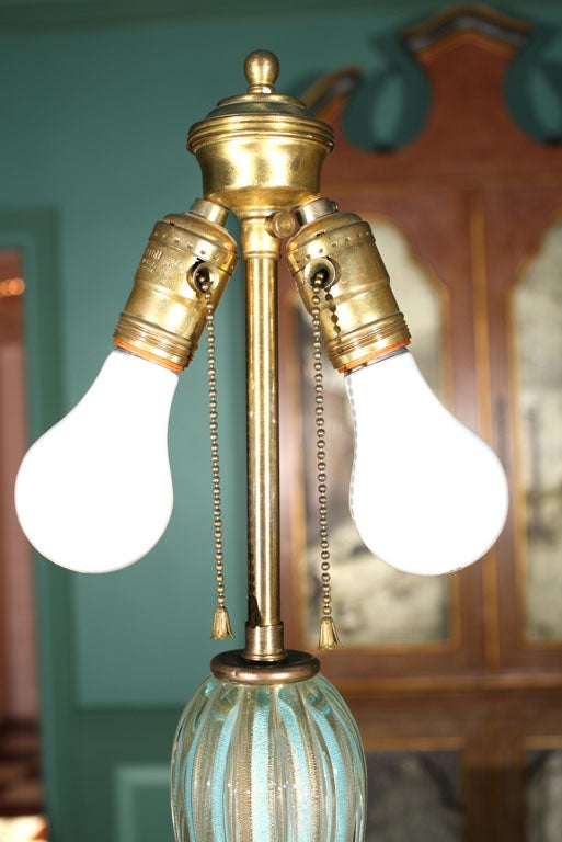 Tall Venetian Murano Glass Lamp 2
