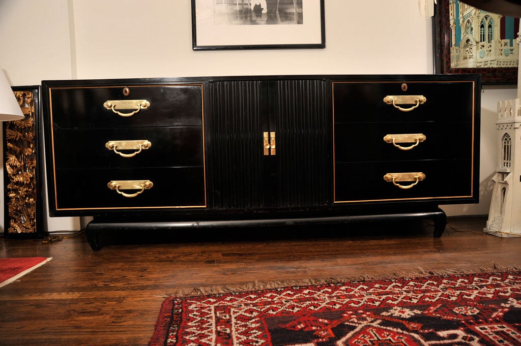 Ebonized Hardwood Server by American of Martinsville